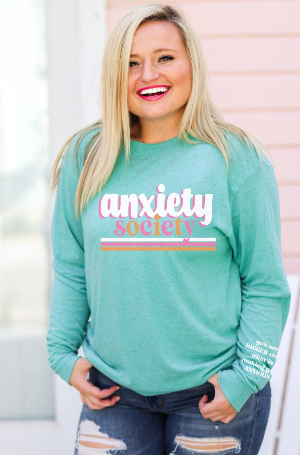 Jadelynn Brooke: Anxiety Society Long Sleeve Tee
