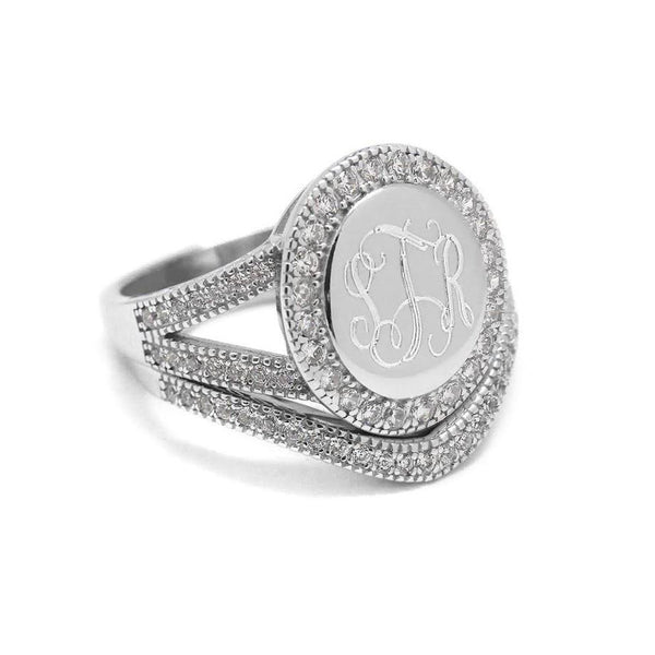 Sterling Silver Monogram Ring – WitzJewelryDesign