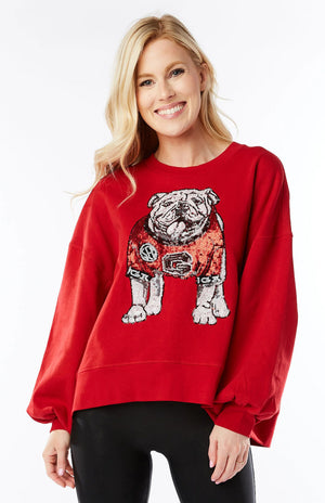 BULLDOG: Sequin Bling Sweatshirt