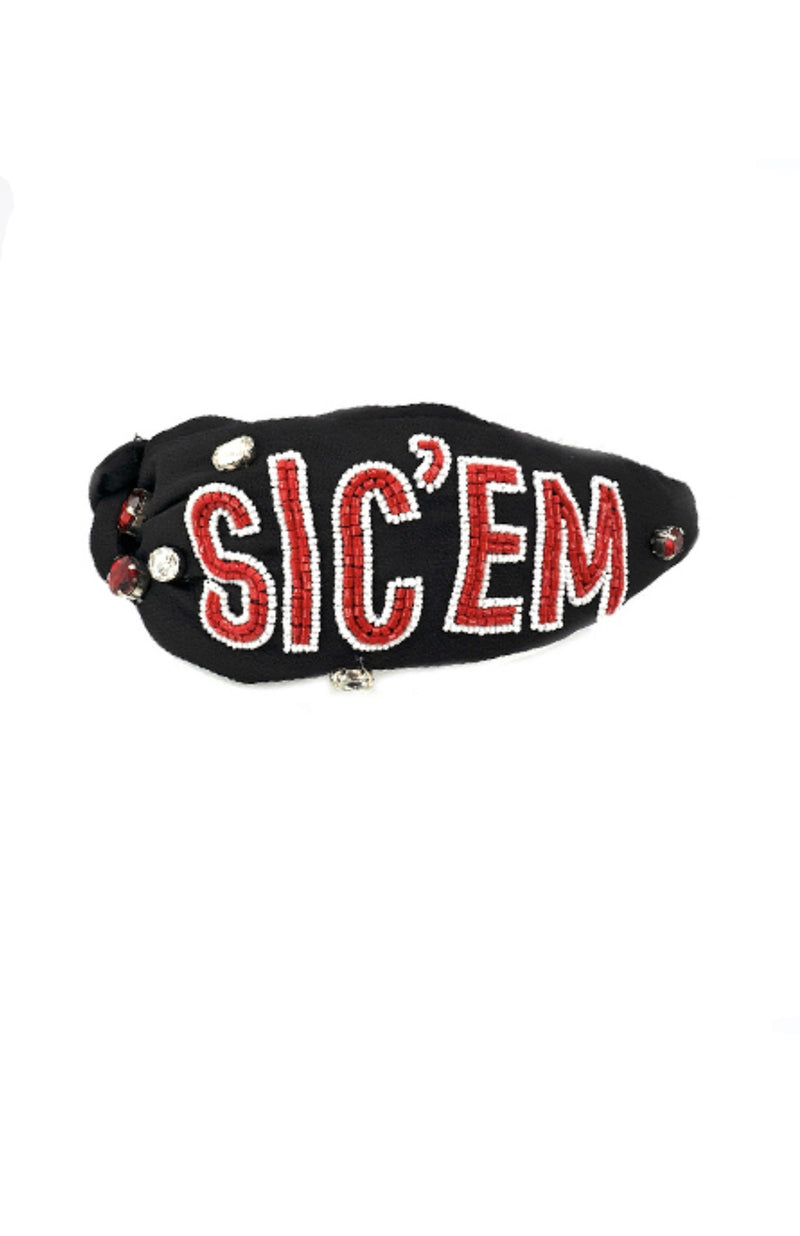 Headband: Black Sic Em