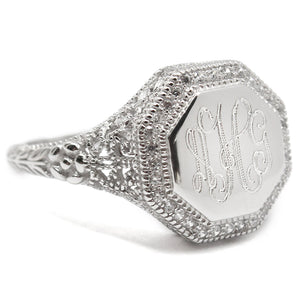 Taylor: Elegant Octagon Ring