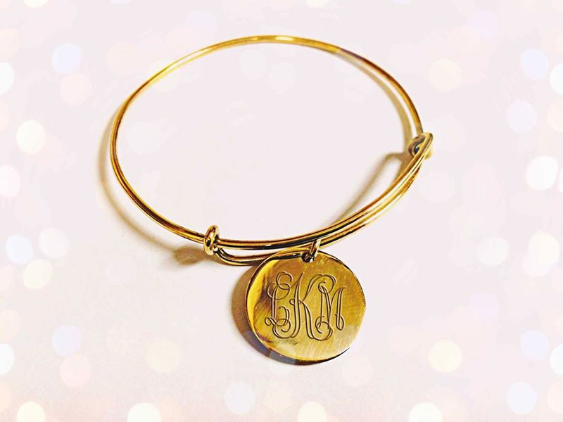 Adjustable Monogram Bangle