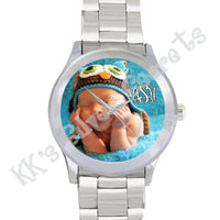 Custom Monogram Photo Watch