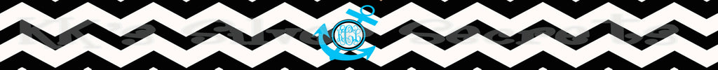 Monogram Croakie: Chevron Anchor