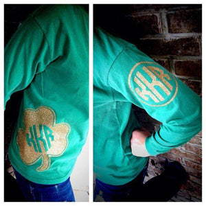 Classic Kelly Green Monogram Long Sleeve T-shirt: Lucky Charms