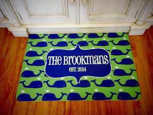 Monogram Mat: Whale