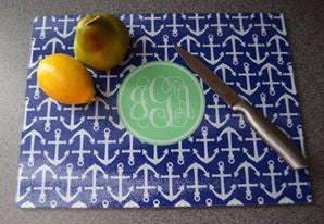 Monogram Cutting Board: Anchors