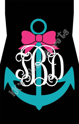 Monogram Car Mats: Black/ Anchor