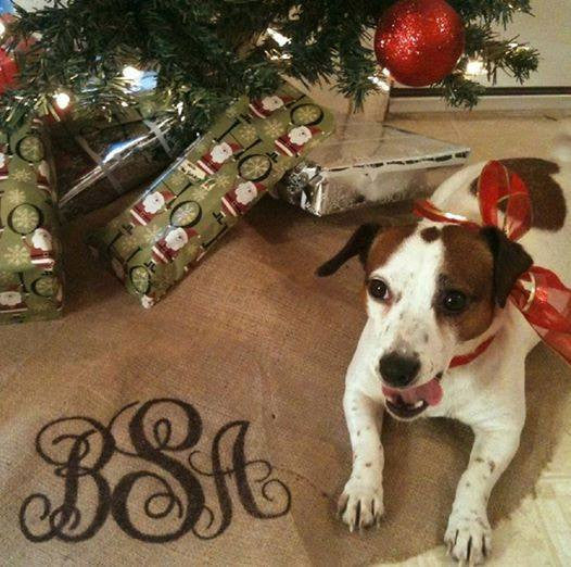 Personalized Burlap Tree Skirts