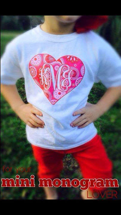 MINI-MONOGRAMS- Short Sleeve T-Shirt: Heart