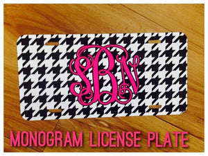 License Plate: Black/ White/ Hot Pink