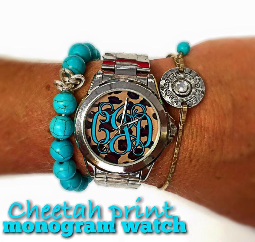 Cheetah Print Monogram Watch