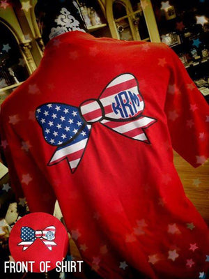 American Pride Short Sleeve T-Shirt: Red/ USA Bow