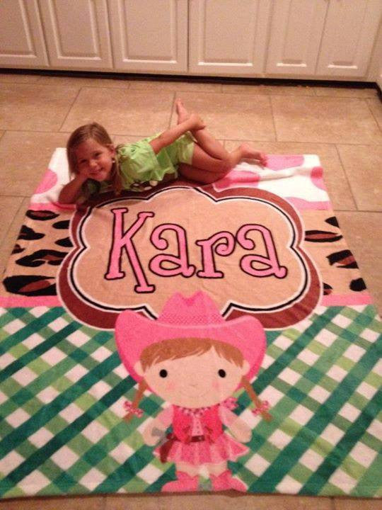 Custom Fleece Blanket: Cowgirl