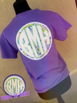 Conch Republic Monogram Short Sleeve Shirt: Lavender