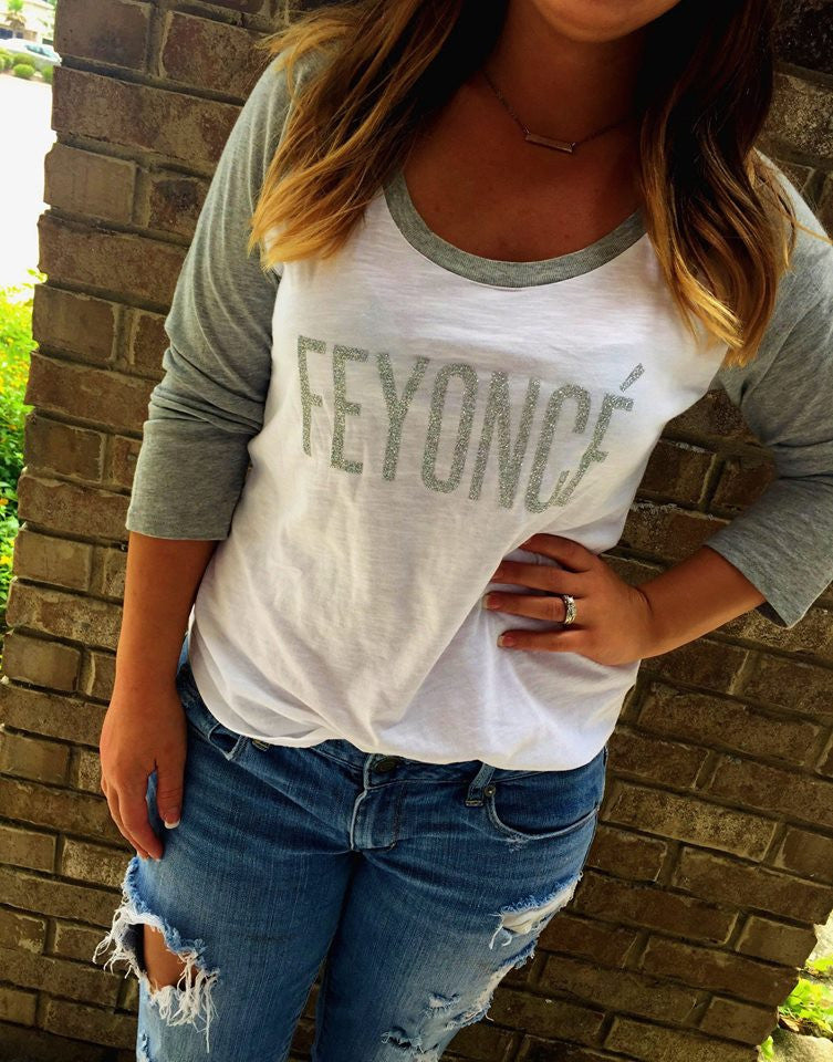 Monogram Baseball Tee: Deep Heather/ Feyonce'