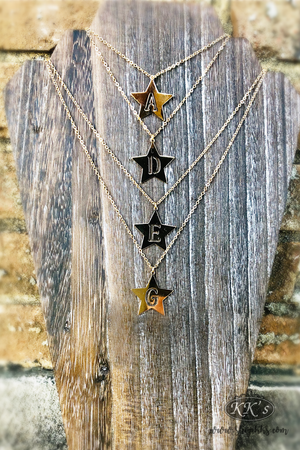 Golden Star Initial Necklace
