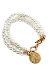 Amy: Triple Pearl Bracelet