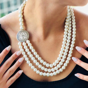 Emmie: Triple Pearl Necklace