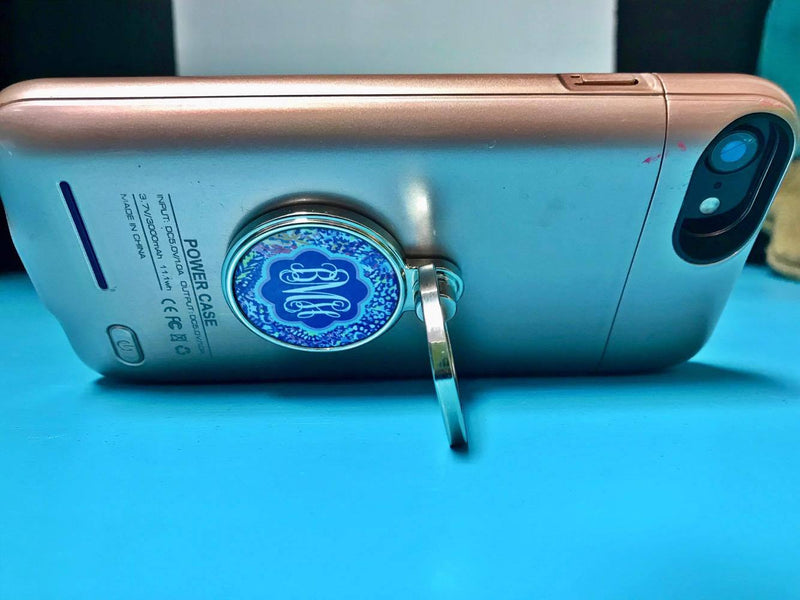 Monogram Ring Stand Phone Holder: Round
