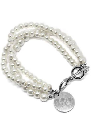 Amy: Triple Pearl Bracelet