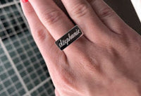 Personalized Bar Ring