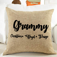 Custom Burlap Pillows: Names