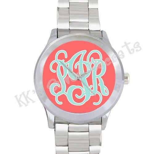 Solid Watch: Coral/ Aqua