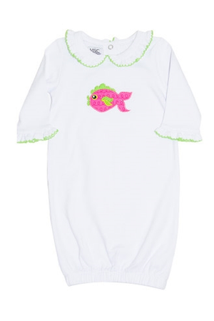 Embroidered Baby Day Gown