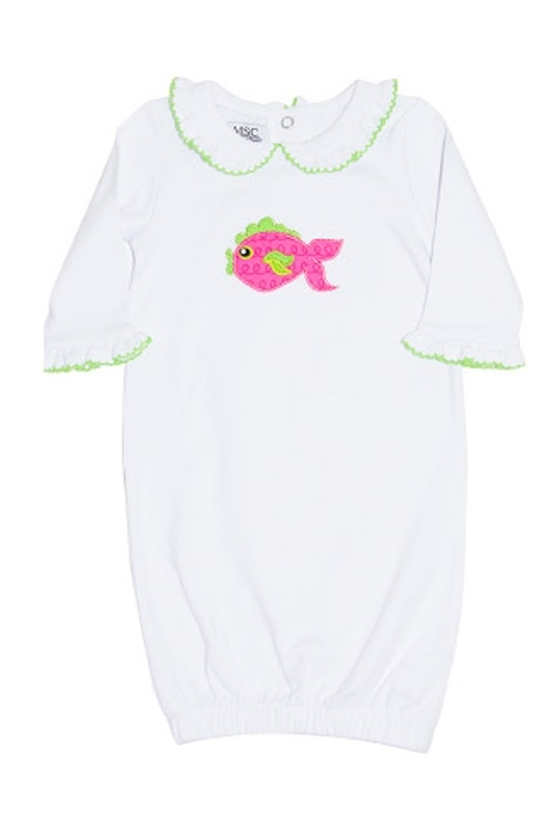 Embroidered Baby Day Gown