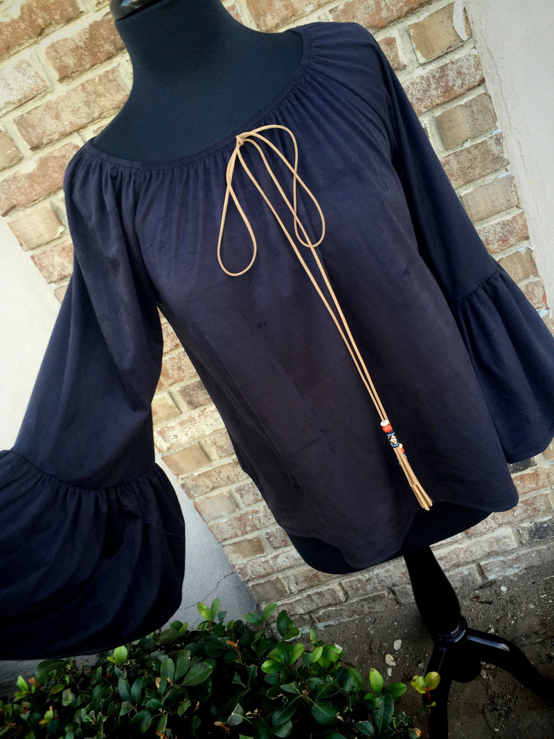 Soft & Suede Shirt: Black