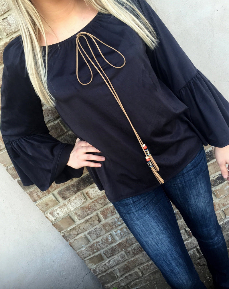 Soft & Suede Shirt: Black