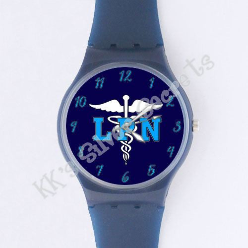 Jelly Watch: Navy/ LPN with Numbers