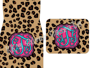 Monogram Car Mats: Cheetah