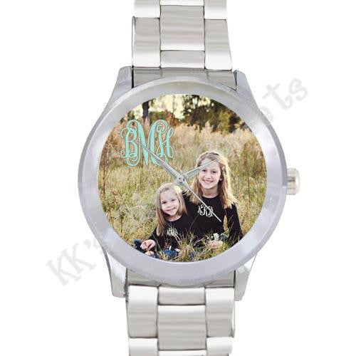 Custom Monogram Photo Watch