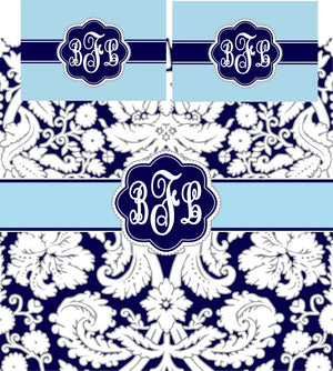 KK's Custom Bedding: Blue/ White Floral