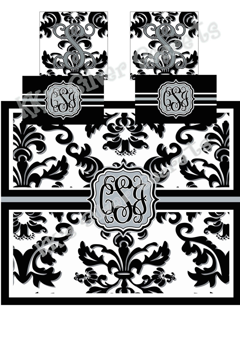 KK's Custom Bedding: Damask