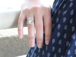 Vintage Monogram Ring: Sterling Silver Stack-able Ring Set