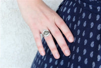 Vintage Monogram Ring: Sterling Silver Stack-able Ring Set