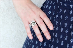 Vintage Monogram Ring: Sterling Silver Stack-able Ring Set