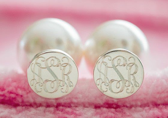 Monogram Double Sided Studs: SILVER & GOLD