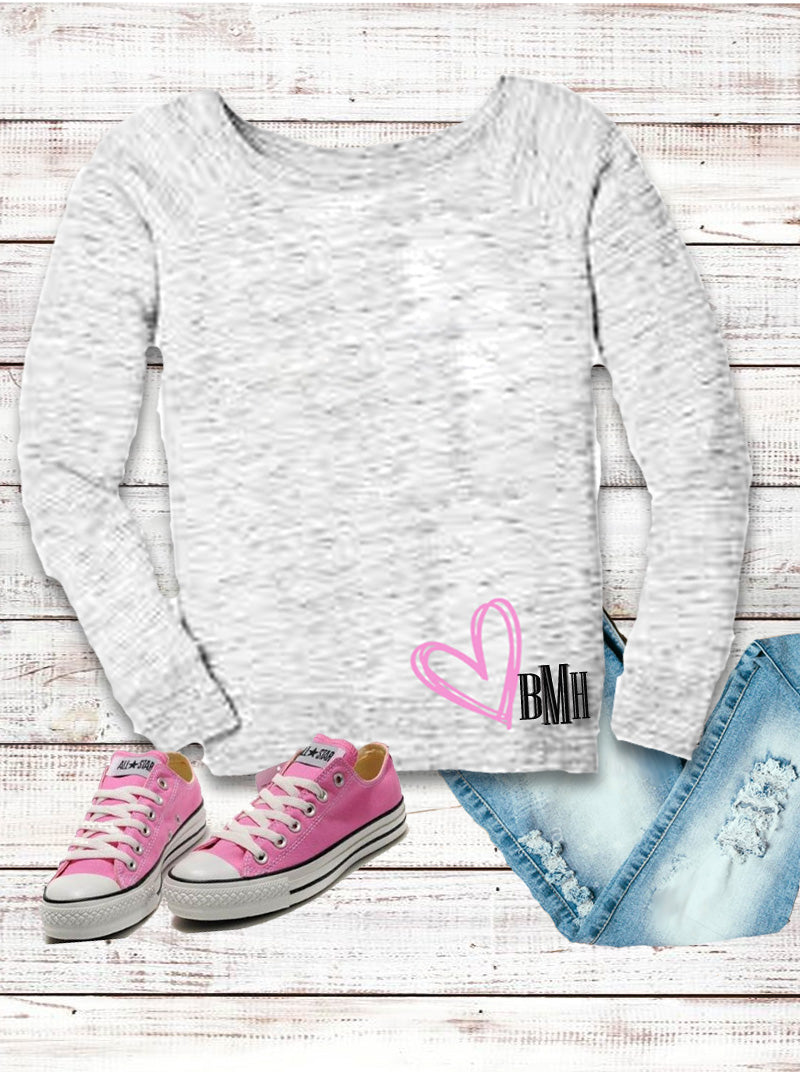 Wide Neck Sweatshirt: Heartly