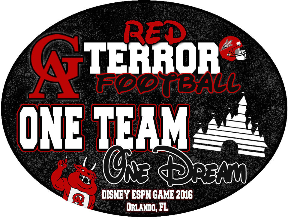 ONE TEAM, ONE DREAM: TERRORS FOOTBALL RED TSHIRT SS