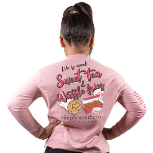 Simply Southern Long Sleeve Tshirt: Sweet/Crepe YOUTH