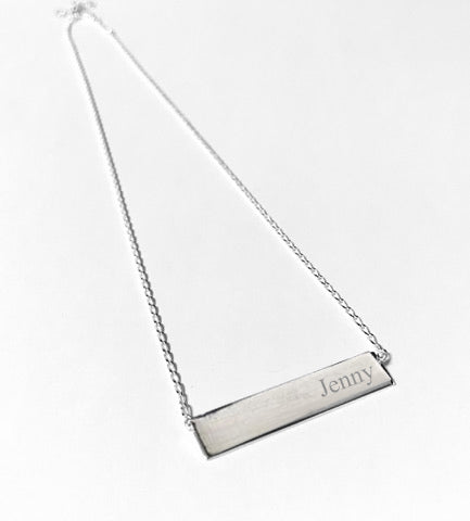 Engraving Bar Necklace