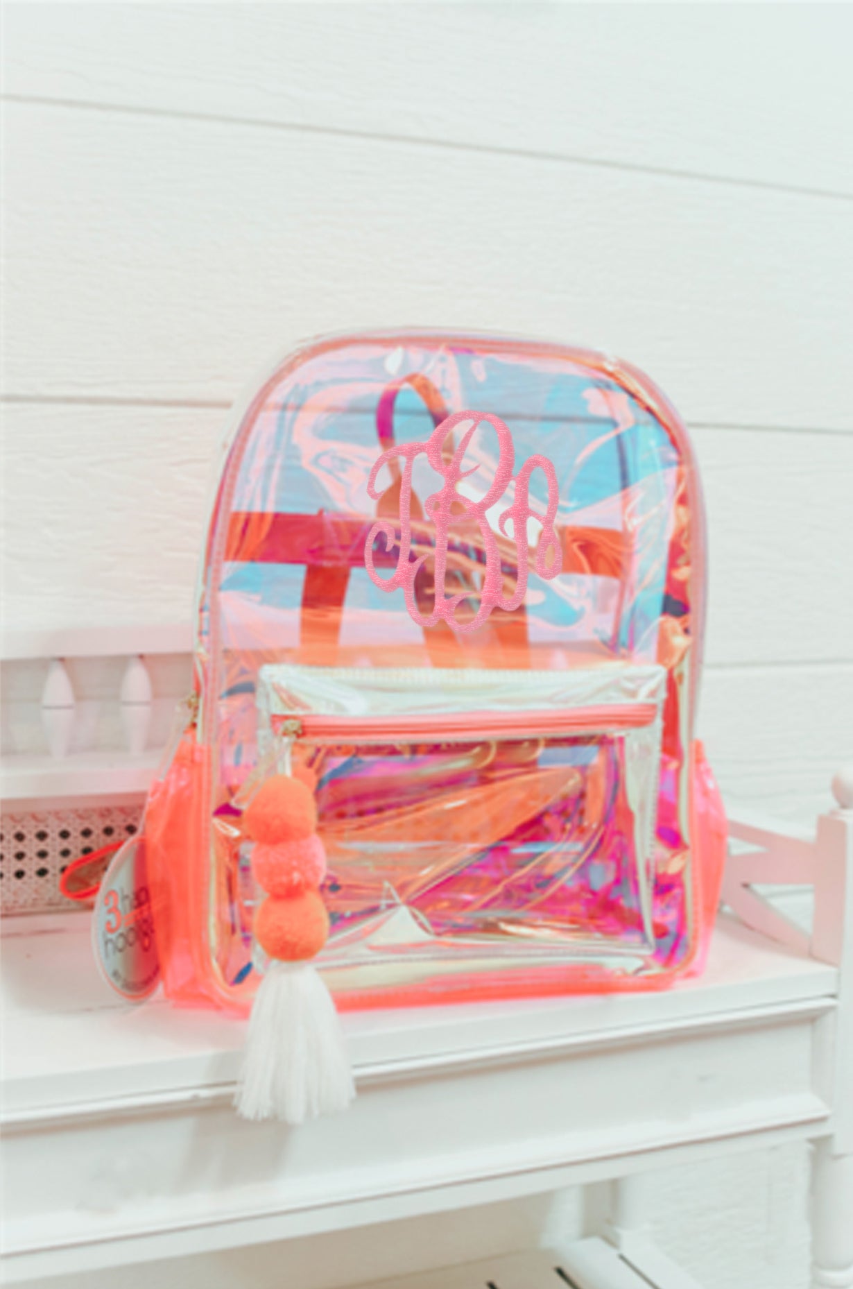 iridescent mini backpack pink Iridescent Backpack: Light Pink Tones – KK's