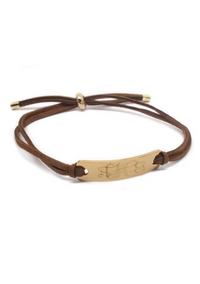 Kate: Suede Adjustable Bar Bracelet