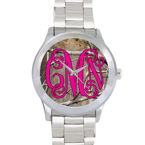 Camo Monogram Watch: Pink