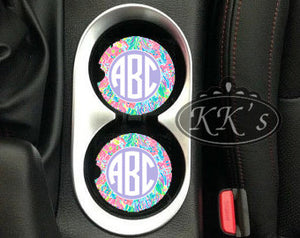 Monogram Car Coaster Set