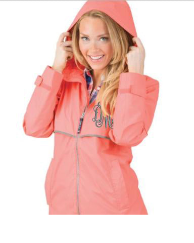 Rose gold charles river rain jacket deals
